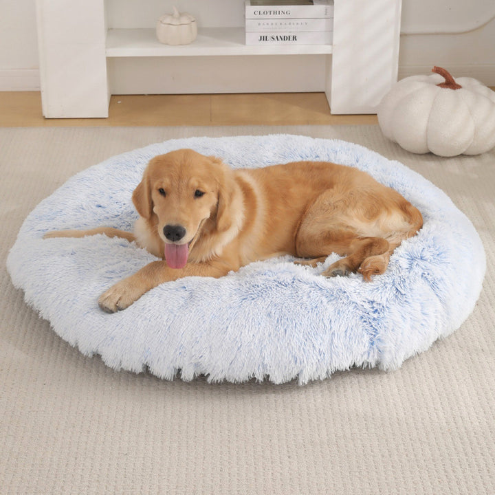 Round Pet Plush Warm Bed