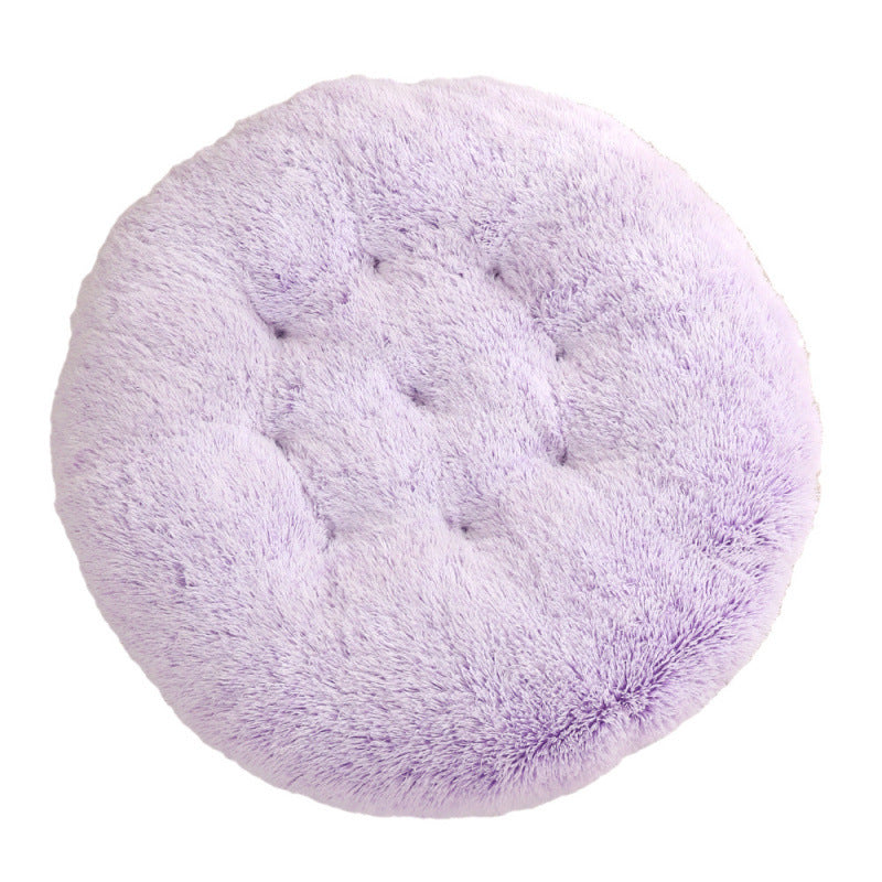 Round Pet Plush Warm Bed