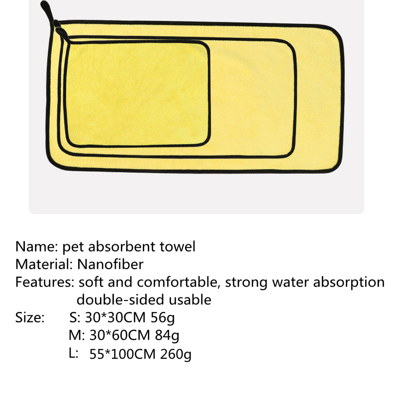 Pet Absorbent Towel Multi-size Pet Bath Towel