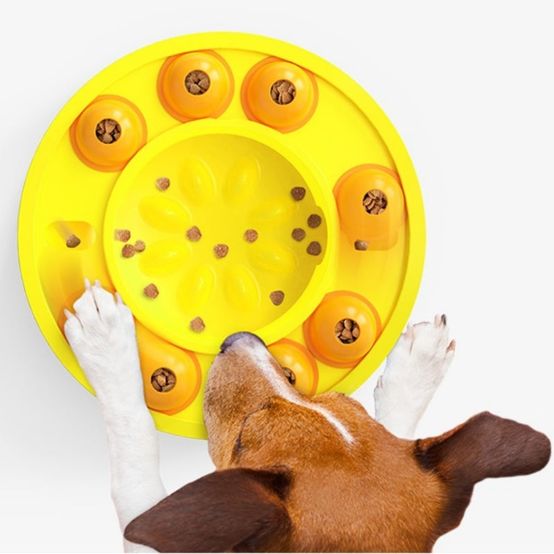 Pet Plastic Puzzle Dog Slow Food Bowl