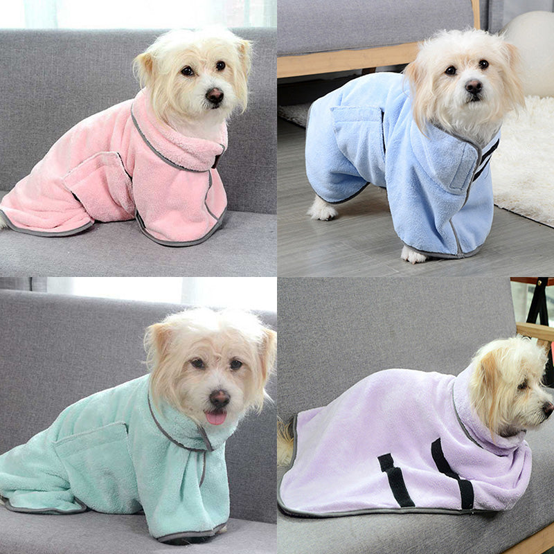 Quick-drying Pet Absorbent Towel Dog Bathrobe