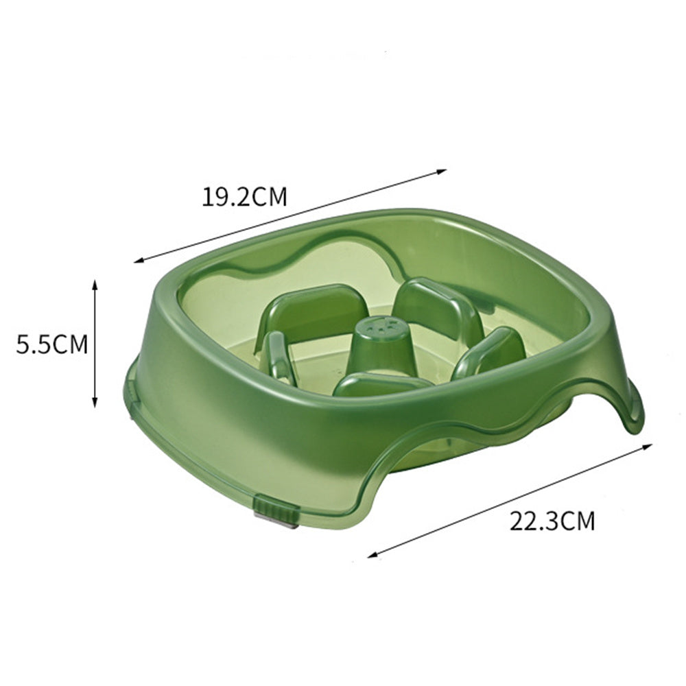 Pet Dog Slow Plastic Bowl