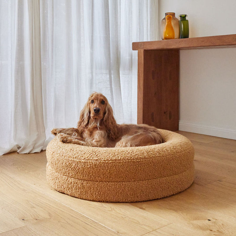 Household Solid Color Leisure Pet Round Bed
