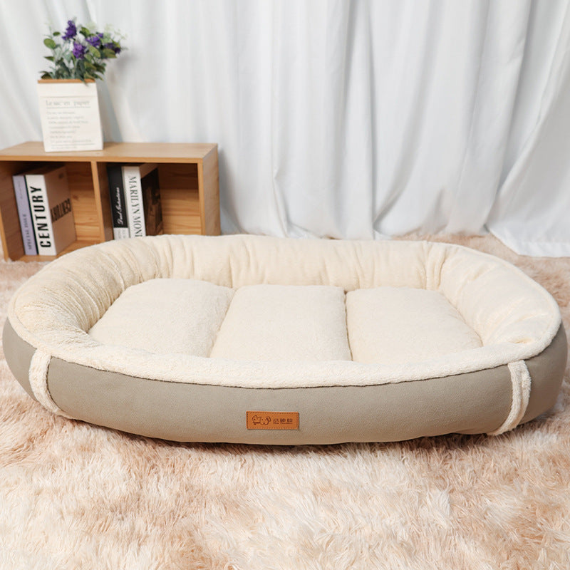 Pet Linen Round Nest Non-slip Bed