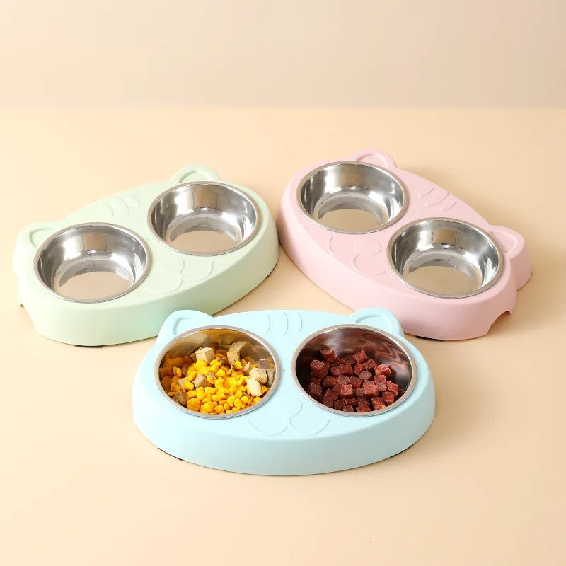 Macaron Pet Double Bowl