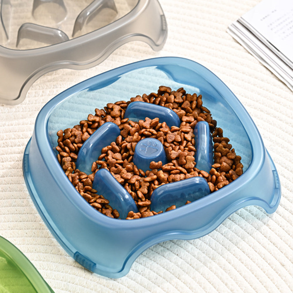 Pet Dog Slow Plastic Bowl