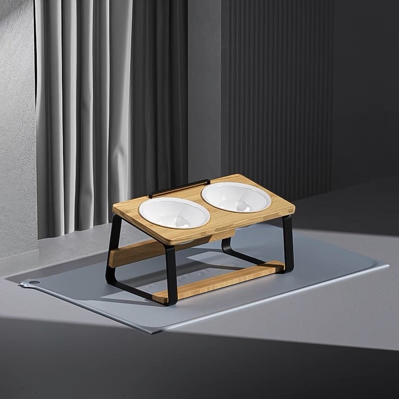 Ceramic Double Pet Water Feeding Bowl