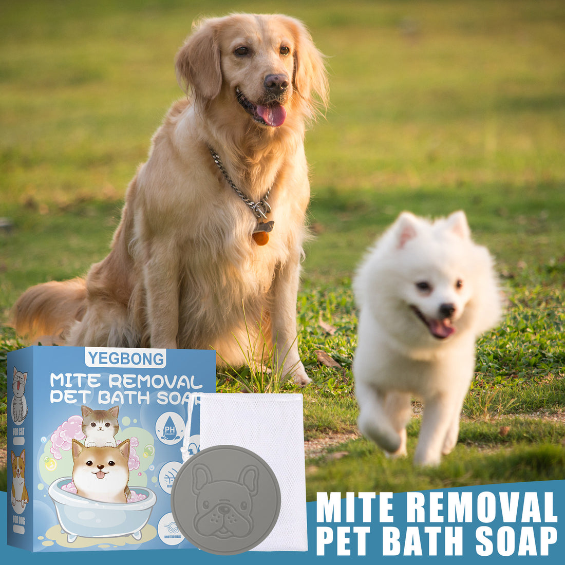 Pet Mite Removal Bath Soap Dog Cat Sterilization