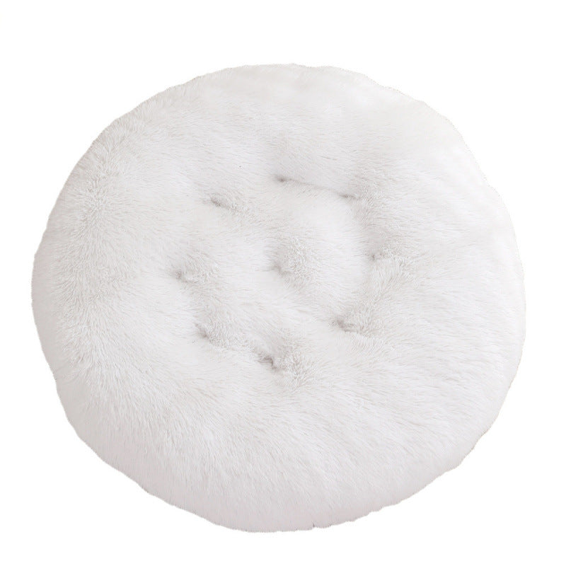 Round Pet Plush Warm Bed