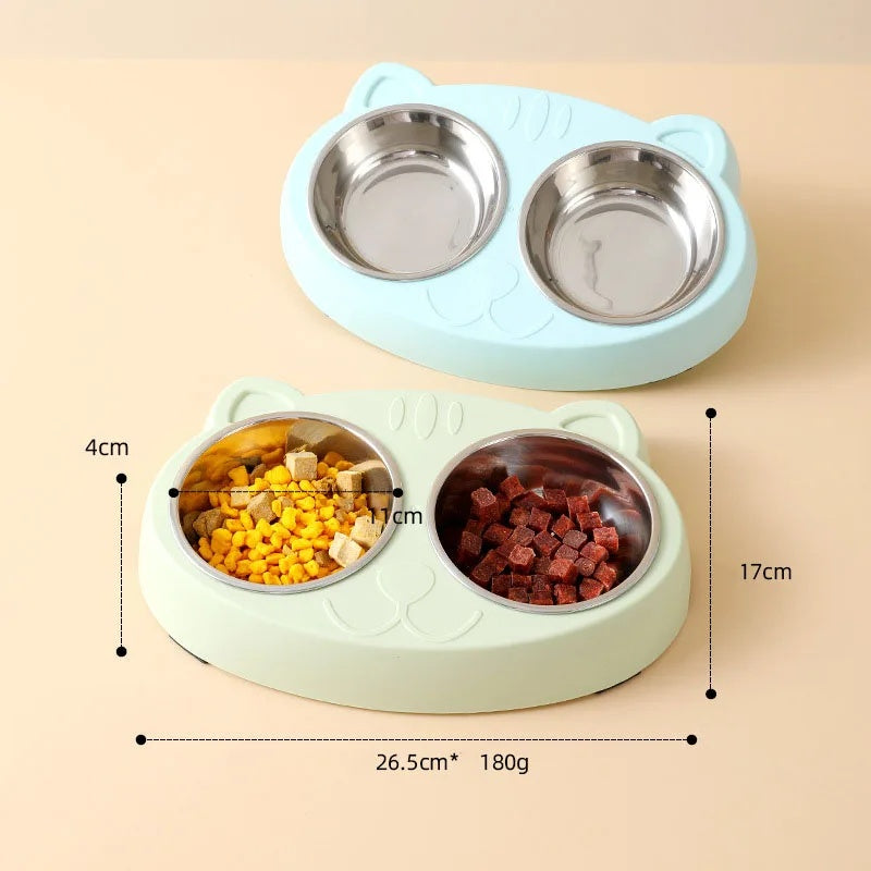 Macaron Pet Double Bowl