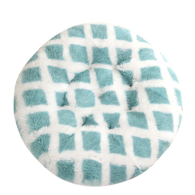Round Pet Plush Warm Bed