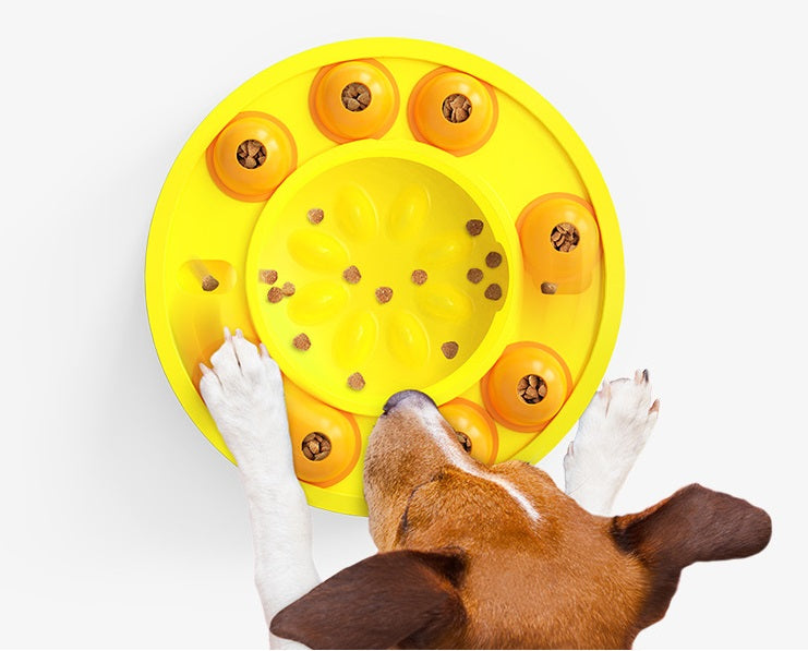 Pet Plastic Puzzle Dog Slow Food Bowl