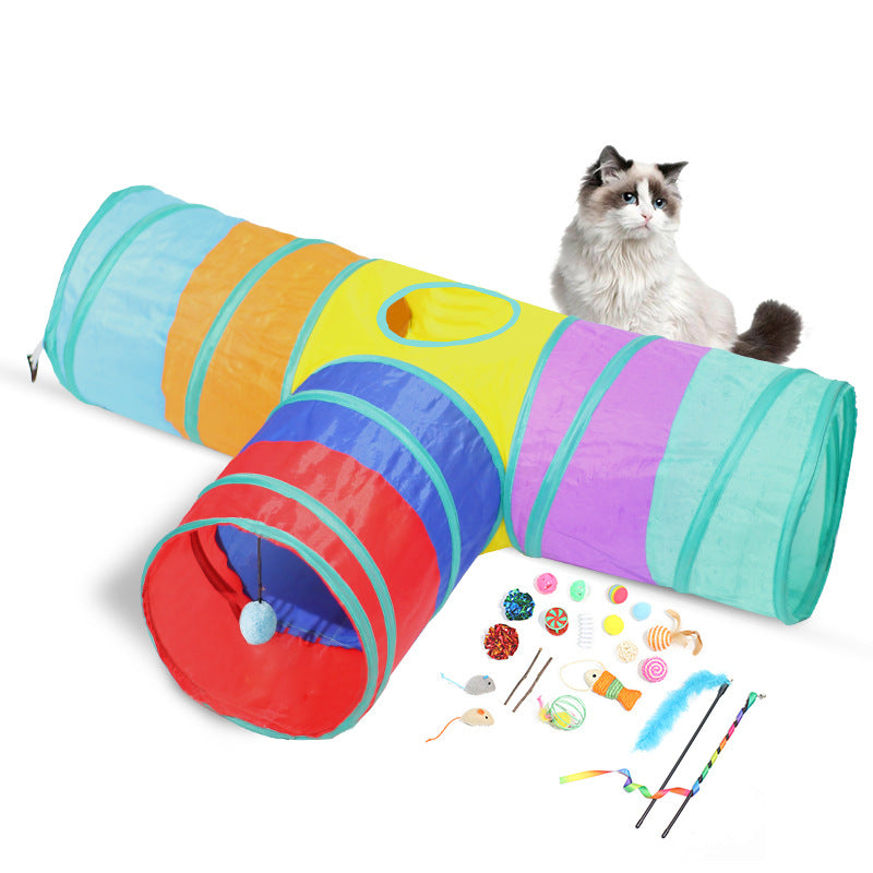 New Cat Tunnel Foldable Climbing Path Toys