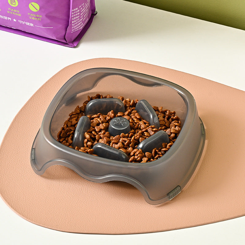 Pet Dog Slow Plastic Bowl