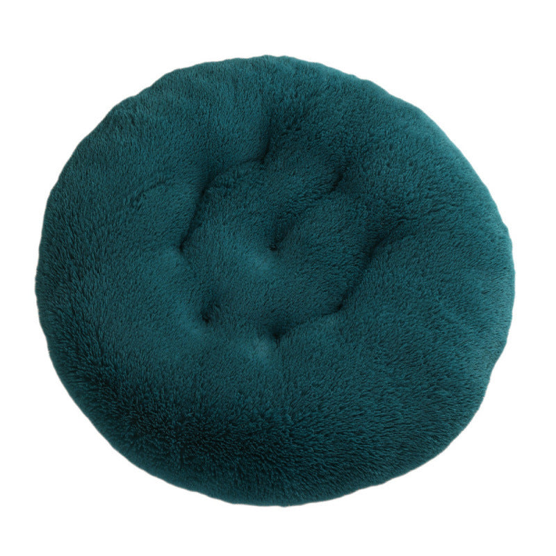 Round Pet Plush Warm Bed