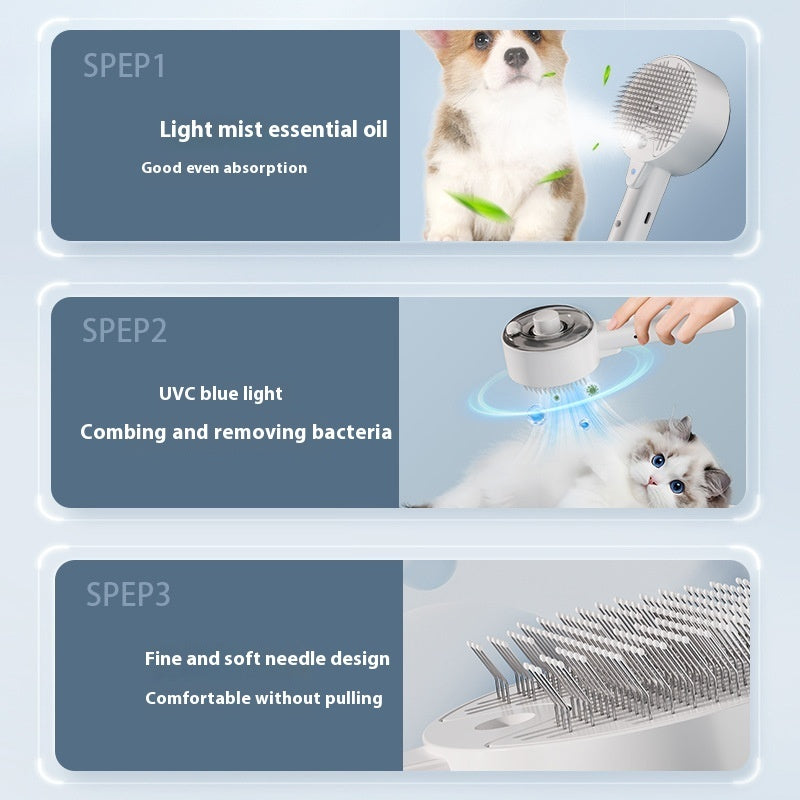 Pet Self Cleaning Dog Steam Brush