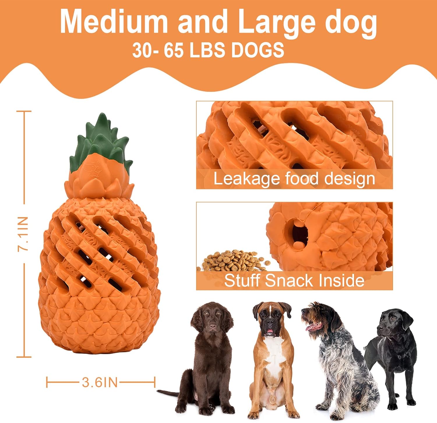 Dog Pineapple Chew Toys For Aggressive Chewers