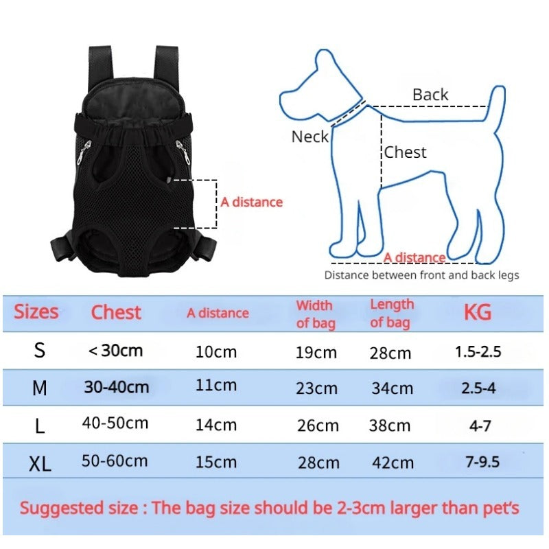 Adjustable Dog Front Carrier For Traveling