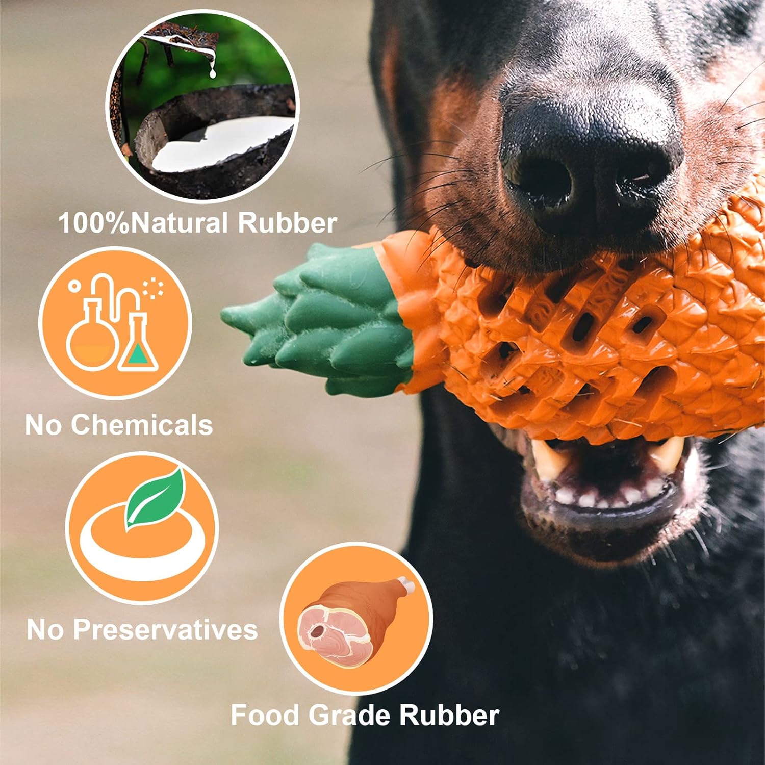 Dog Pineapple Chew Toys For Aggressive Chewers