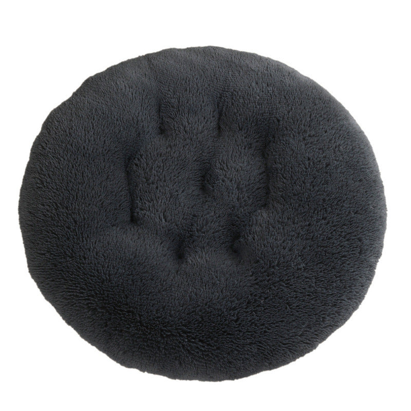 Round Pet Plush Warm Bed