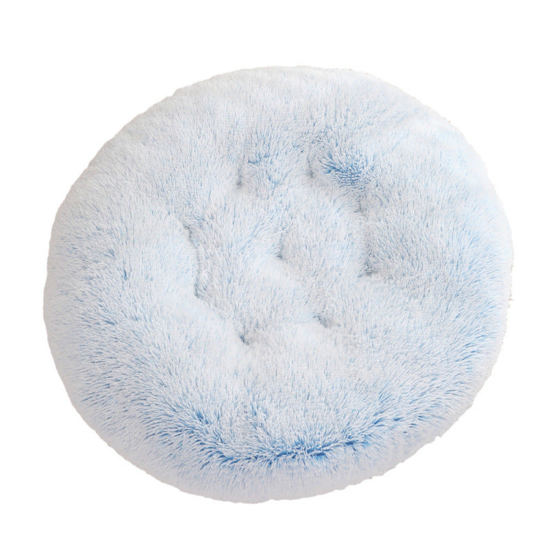 Round Pet Plush Warm Bed