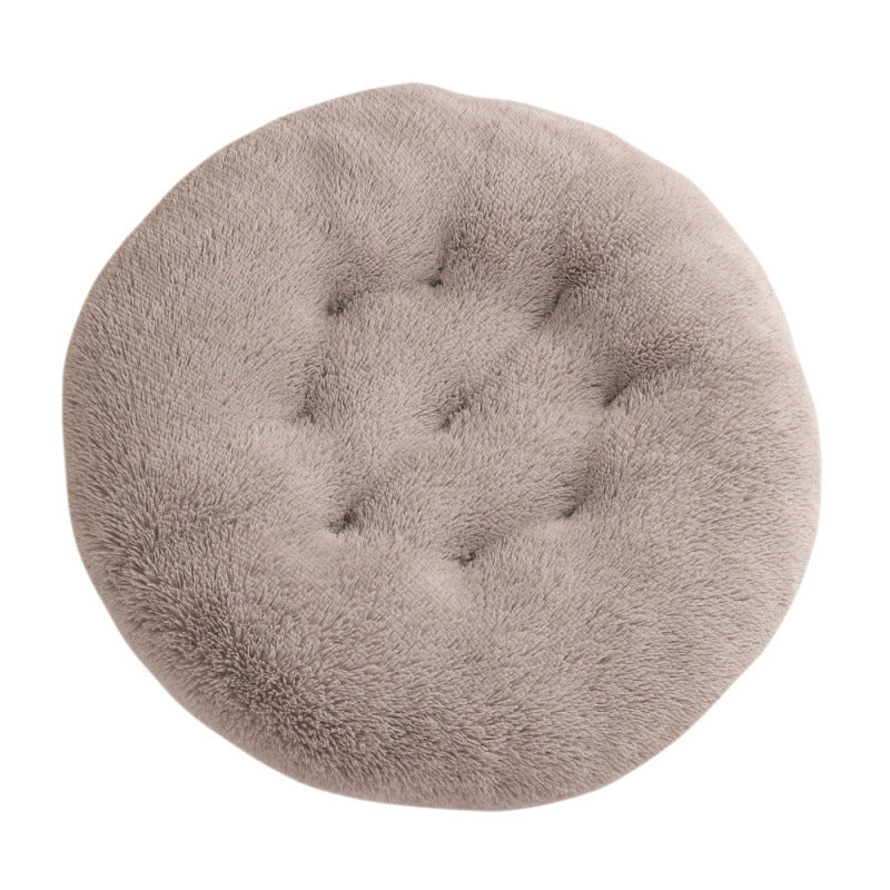 Round Pet Plush Warm Bed