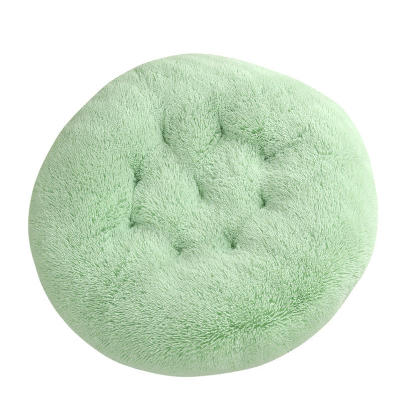 Round Pet Plush Warm Bed