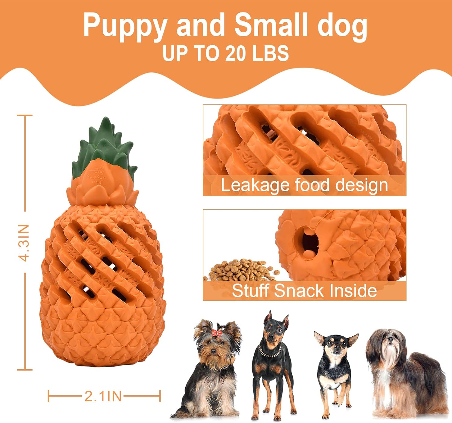 Dog Pineapple Chew Toys For Aggressive Chewers