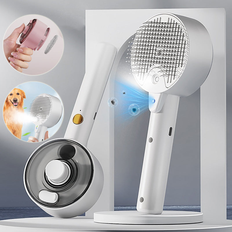Pet Self Cleaning Dog Steam Brush