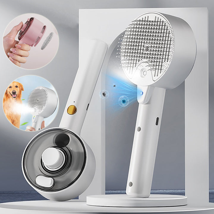 Pet Self Cleaning Dog Steam Brush