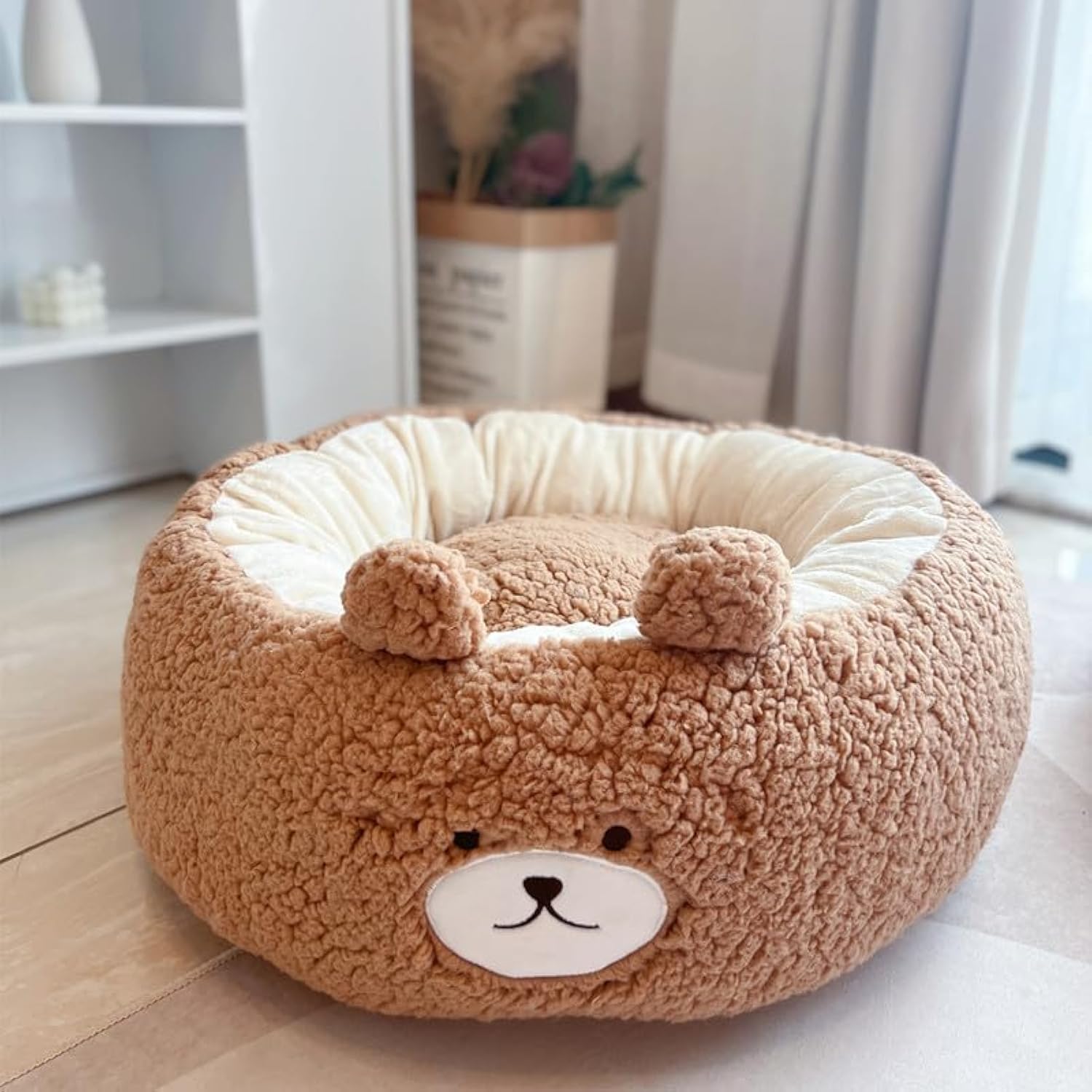 Four Seasons Universal Winter Plush Pet Round Bed